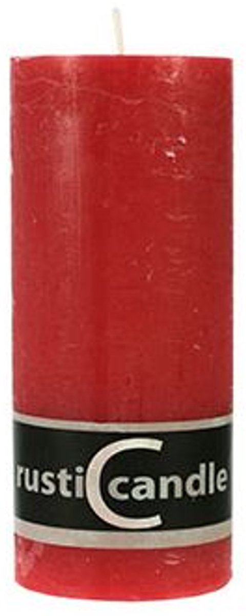 Cosy&Trendy Rustic Cylinderkaars - Ø 70 mm - 190 mm - Rood