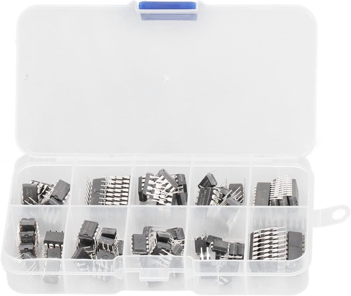 85 Pcs IC Assortiment Kit 10 Soorten GeïNtegreerde Circuit Chip IC Chips Inclusief NE555 LM324 LM393 UA741 ULN2803 LM358 LM386 NE5532 ULN2003 PC817