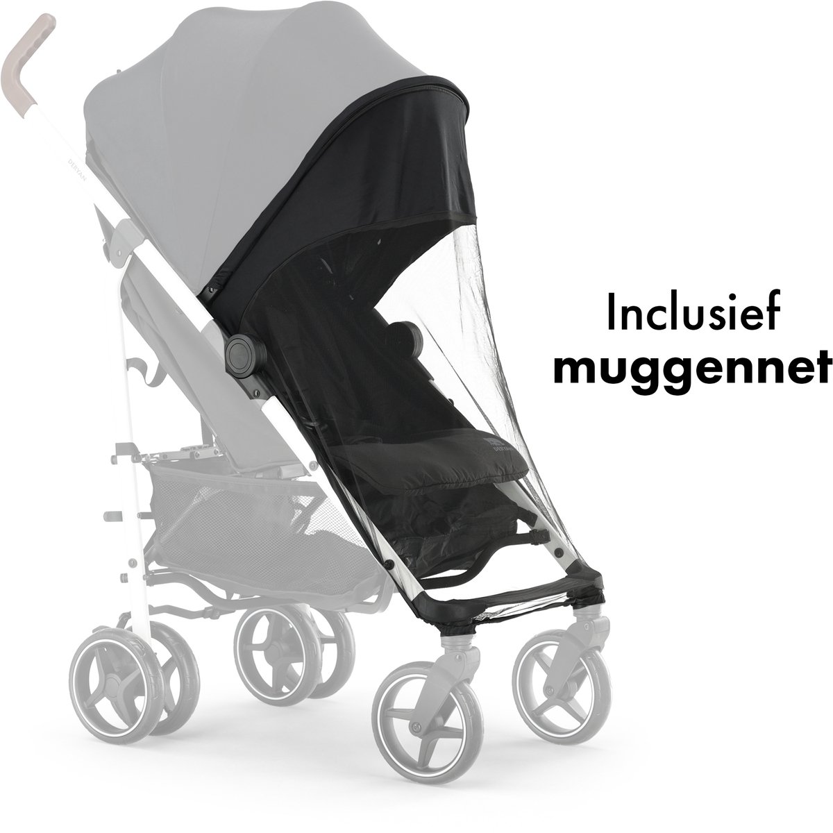 Deryan Bobbie Paraplu Buggy - Kinderbuggy tot 22kg - Zwart/Wit — cadeau in Cadeau-ideeën - foto 6