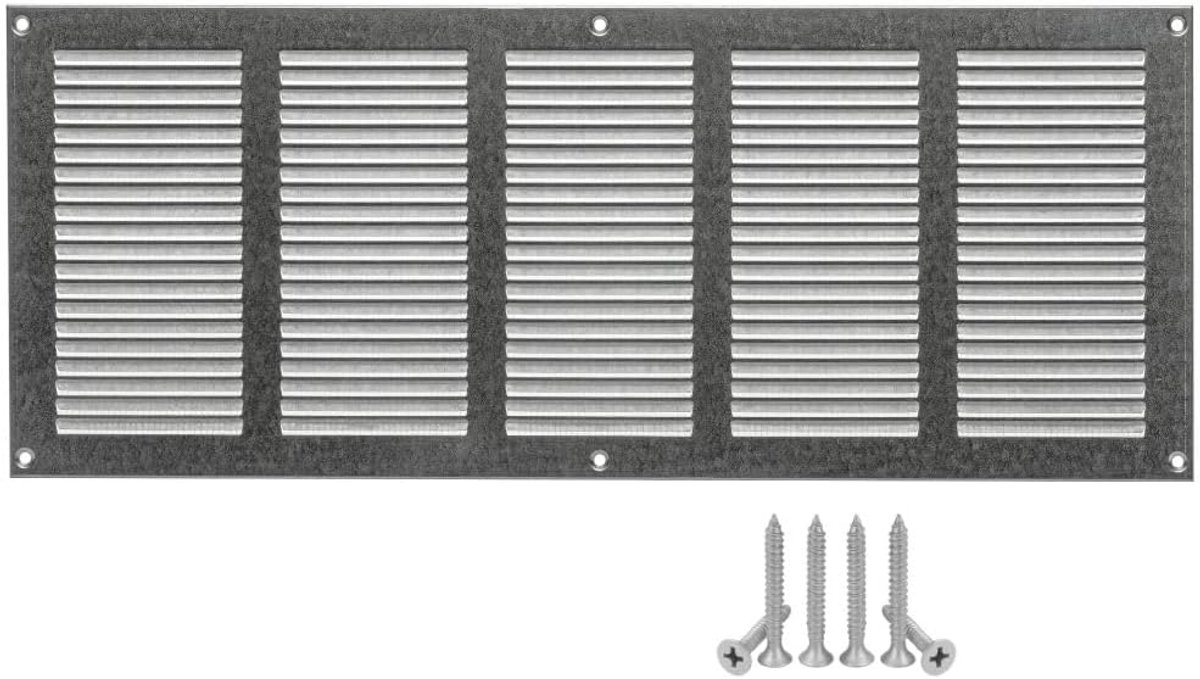 500x200mm, verzinkt ventilatierooster met insectenbescherming, rooster voor ventilatie, afvoerrooster