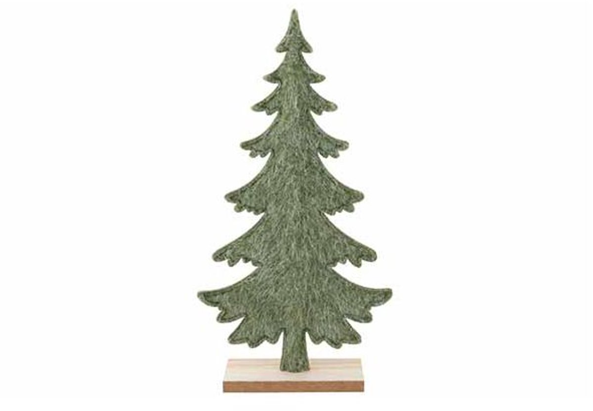 Kerstboom Hairy Groen 20x5xh35cm Vilt