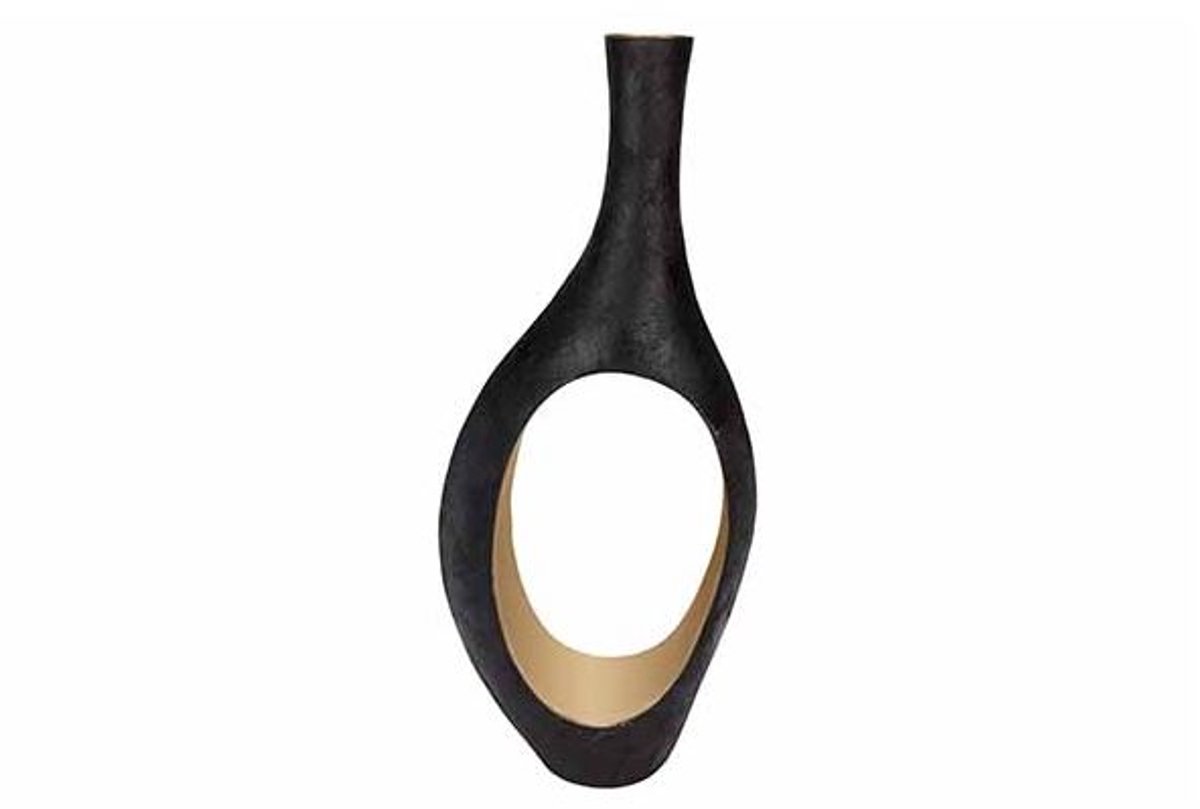 Cosy @ Home Vaas Luca Gold Zwart 35x12xh80cm Alumini Um