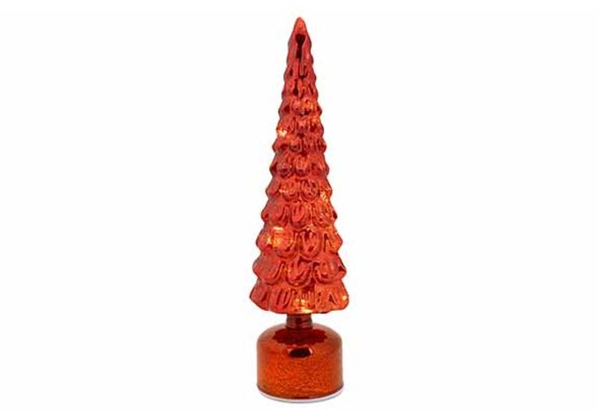 Lamp Led Tree Turning Rood 11x11xh39cm G Las Excl 3 Aa Batt