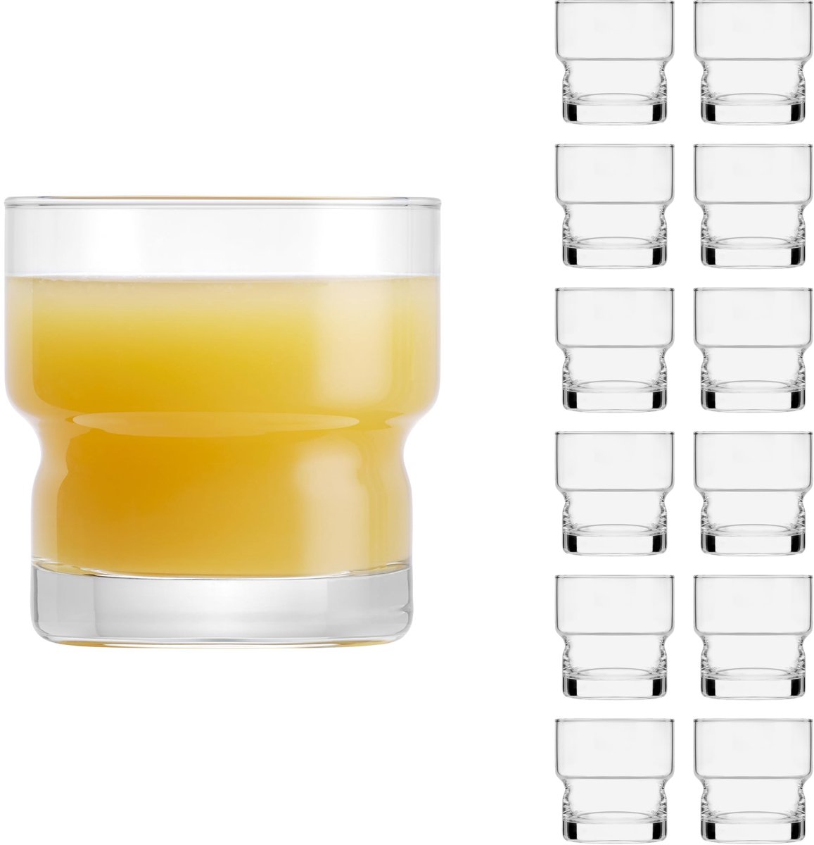 Libbey Newton Whiskyglazen - Stapelbare Tumbler Set - Transparant - 296 ml - 12 Stuks