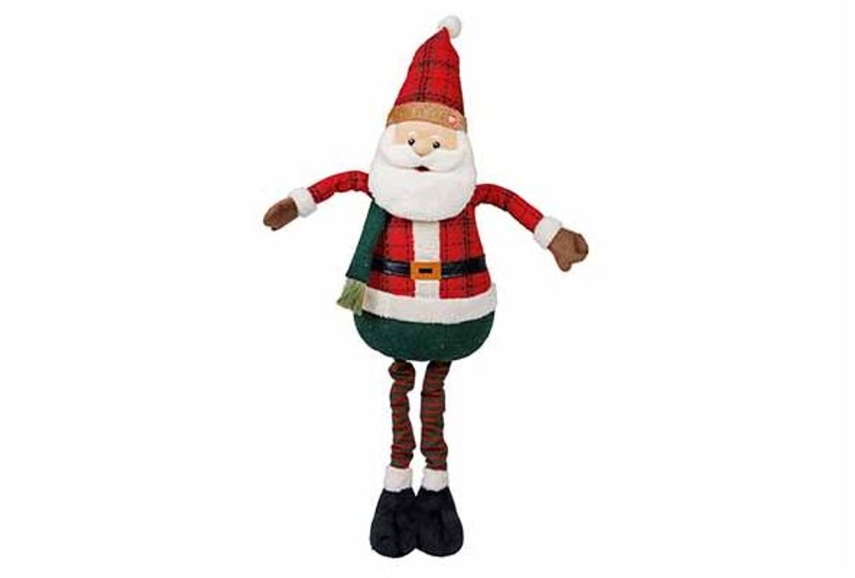 Kerstman Singing And Moving Mustache Roo D Groen 30x20xh90cm Textiel Excl 3 Aa
