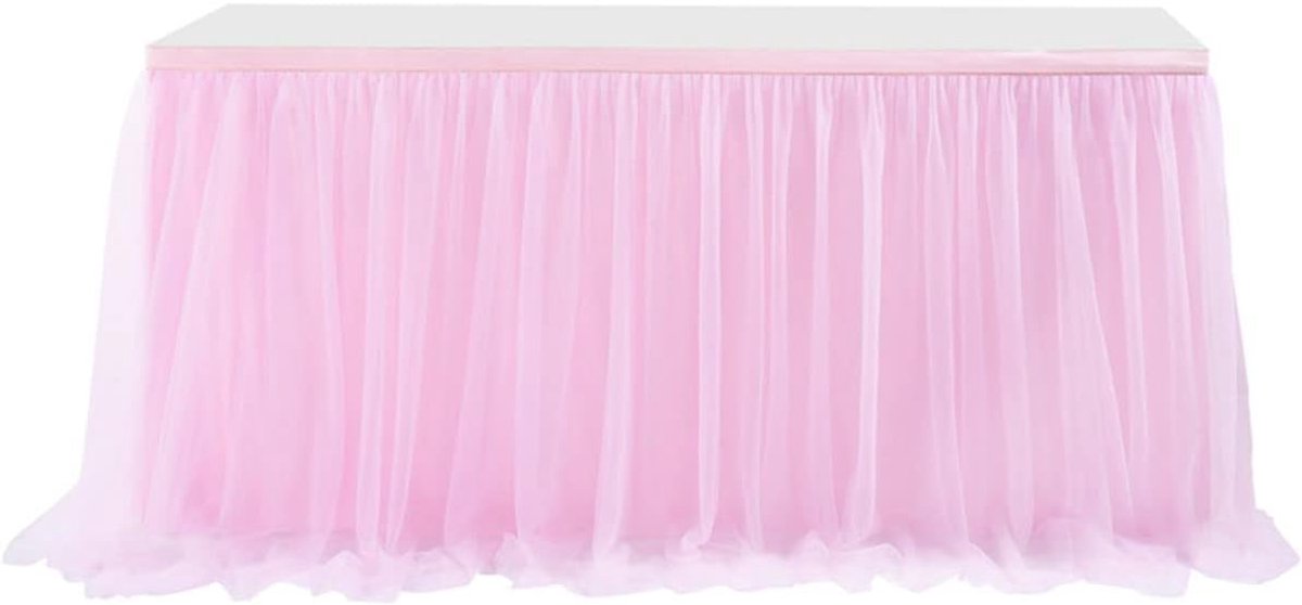 Tafelrokken tafelrok tule bureaugaas, tutu tafelkleed voor babydouche, bruiloft, verjaardag, feest, bar, Valentijnsdag Kerstmis
