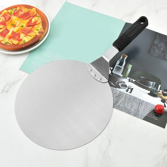 Pizzaschep Turner, Roestvrijstalen Spatel voor Pizzaoven - Serveerschep Taart Keukengereedschap voor Bakken Brood — afbeelding 2