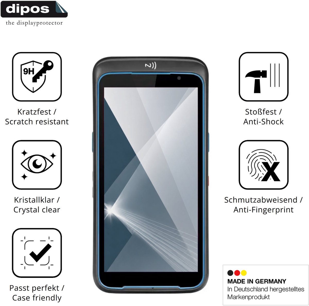 dipos – 2x Pantserfolie geschikt voor Conker SX51 | 9H Screenprotector
