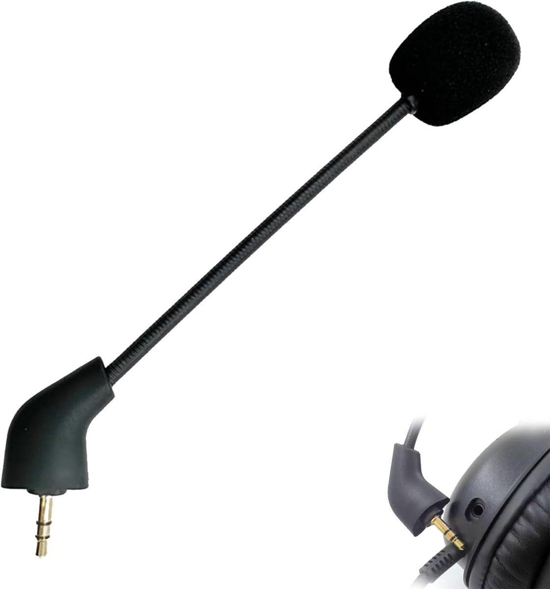 3,5 mm Boom voor Hyperx Cloud 2, ruisonderdrukkende gaming-microfoon, compatibel met hoofdtelefoon voor HyperX Cloud Alpha, Cloud Core, Cloud Pro, Cloud X, gaming-microfoon