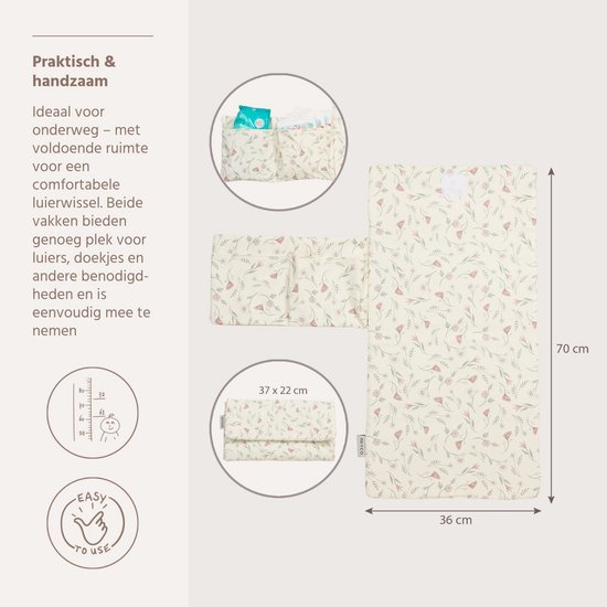 Meyco Baby Flower Verschoonmat - Multicolour van Meyco Baby — afbeelding 4