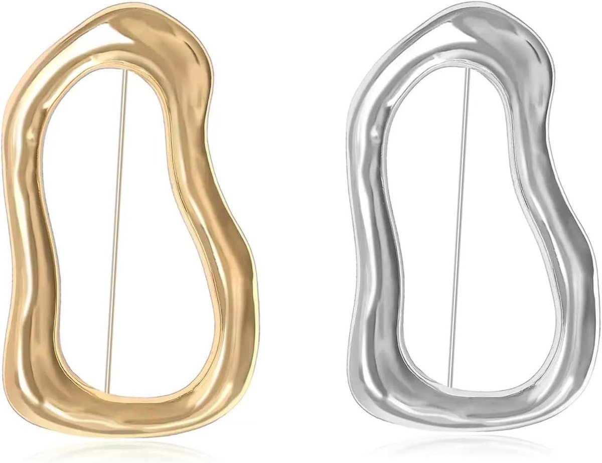 2 stuks onregelmatige geometrische broche, sjaalspeld, modeaccessoire, trui, hoed, sjaal, kostuum, jurk, kleding, broches, spelden voor dames en heren, unieke decoratieve sieraden