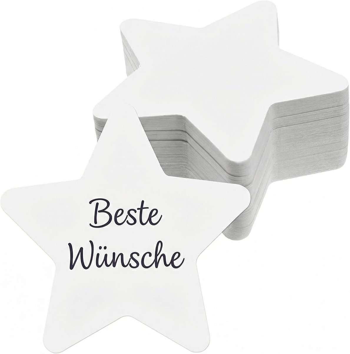 100 stuks witte papieren uitsparingen, stervormig, voor prikbord in de , beschrijfbaar, voor schoolprojecten, kantoor, thuis