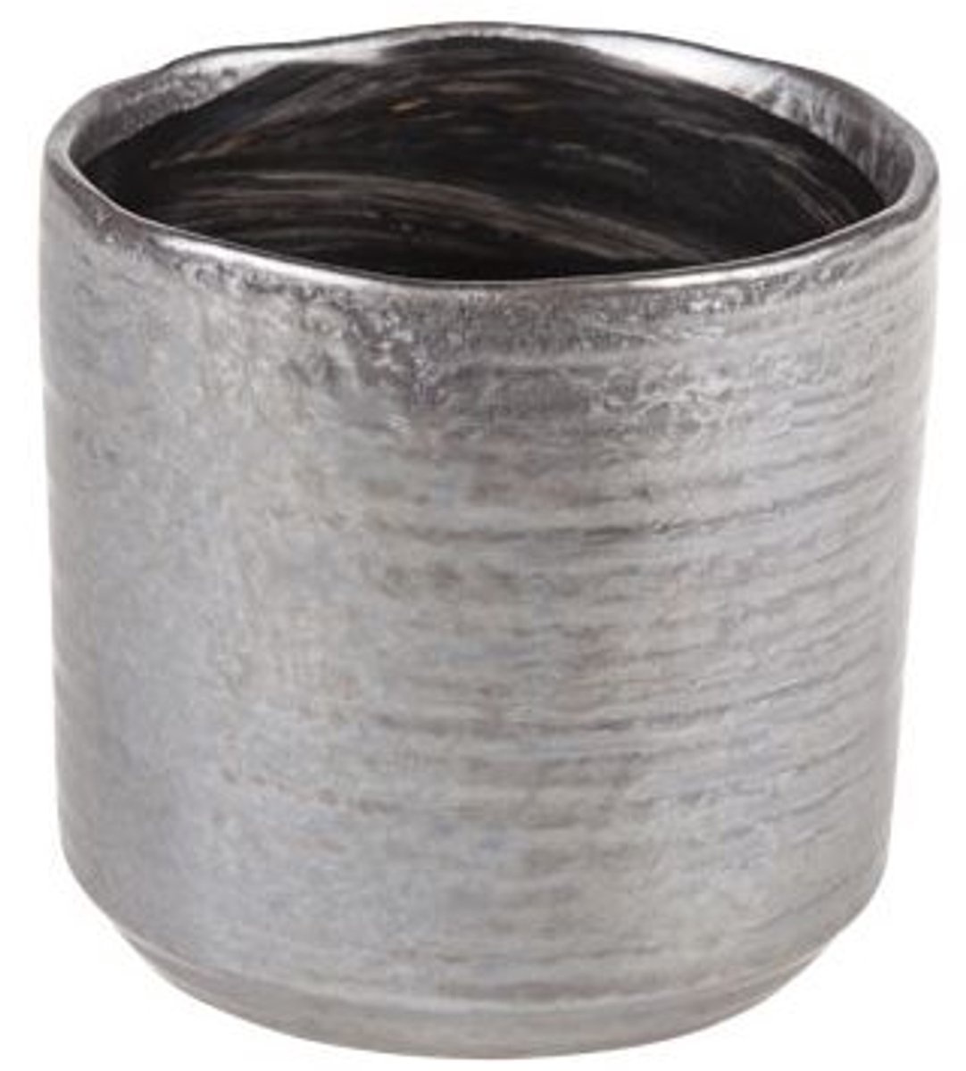 Cosy @ Home Bloempot Donkergrijs Rond Aardewerk 11x1