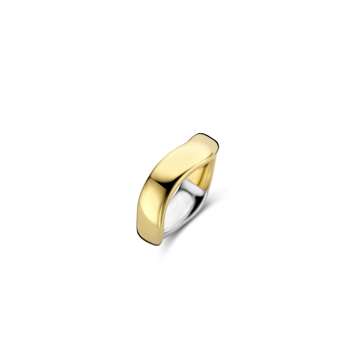 TI SENTO Dames Ring - 925 zilver - Zilver geel verguld - Maat 17.75 mm / maat 56 - 12259SY