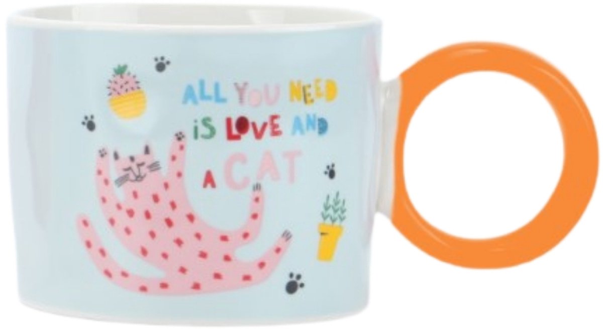 Roze kat beker - Item Int.
