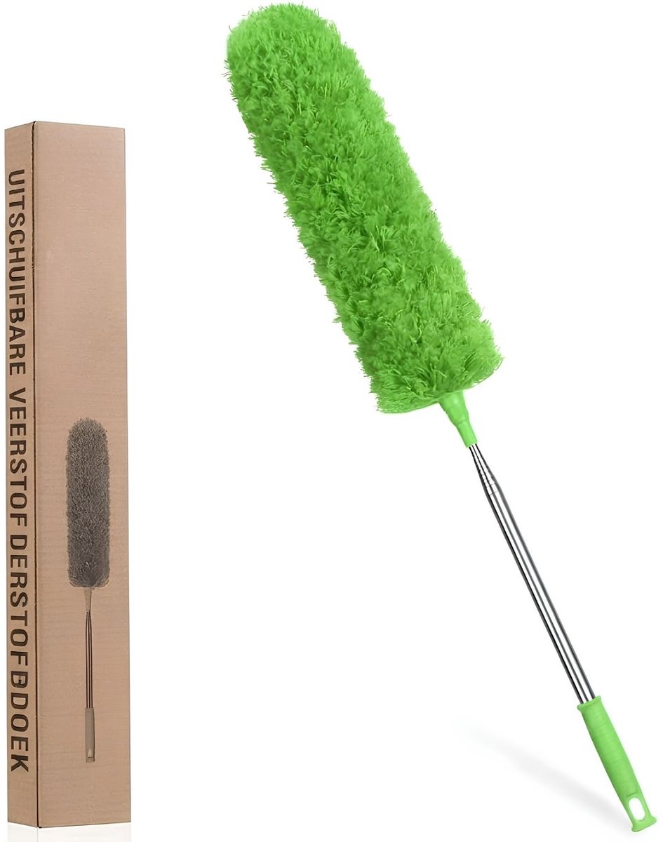 VALI® Raamwisser - Telescoopsteel Ramenwassen - Ramenwasser Telescopisch - Groen - 13cm 32cm 243cm