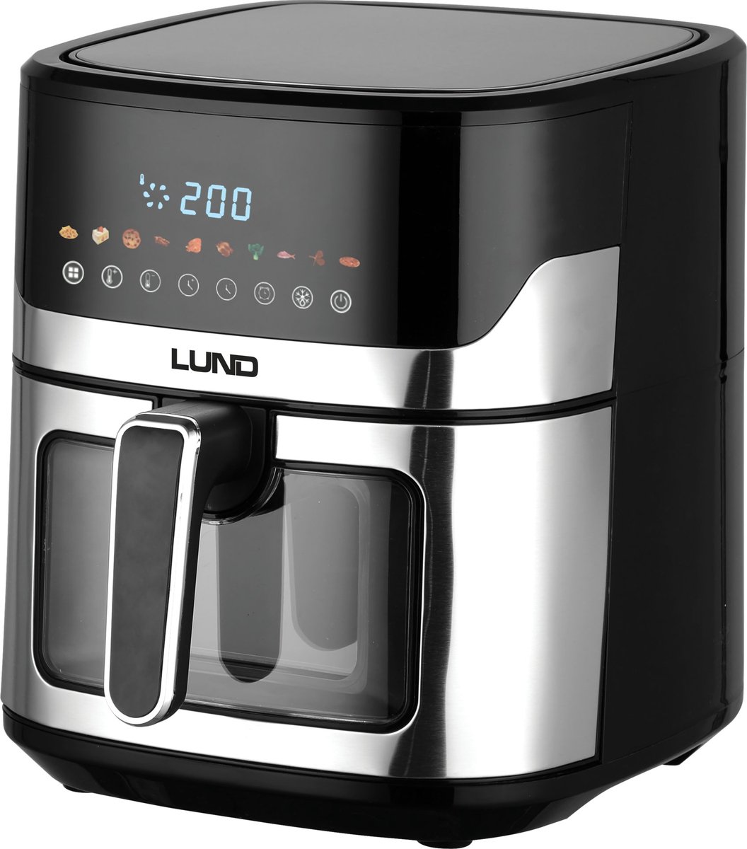 Multifunctionele Heteluchtfriteuse / Airfryer – 1600W – 5 Liter – Digitaal LCD Display – Anti-Aanbak – Vaatwasserbestendig
