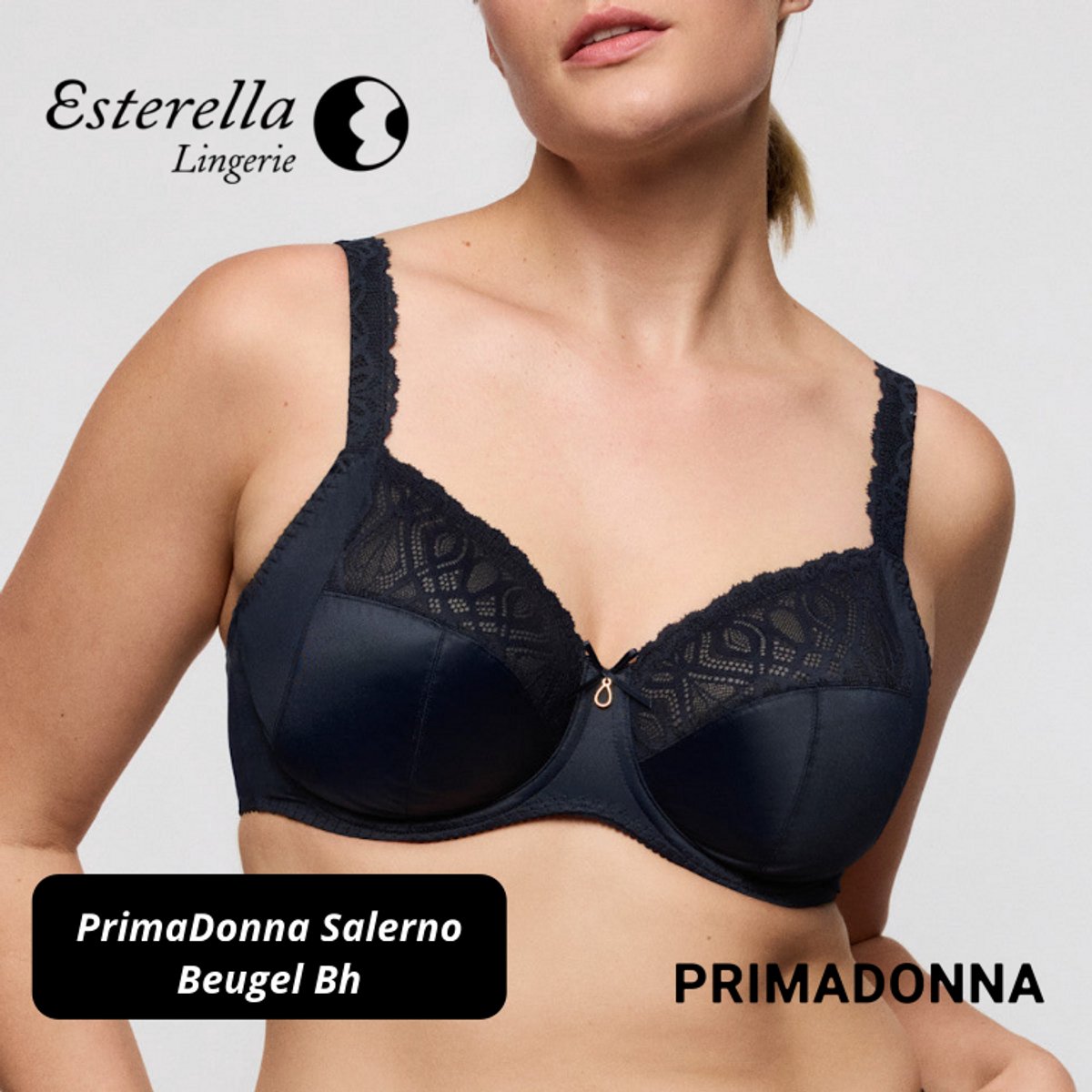 PrimaDonna Salerno Beugel Bh 0163530 Midnight Blue - maat EU 75D / FR Blauw