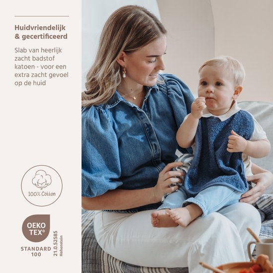 Meyco Baby Monddoekjes - 6 stuks - 30x30 cm - Natural / Soft Sand / Taupe van Merkloos — afbeelding 2