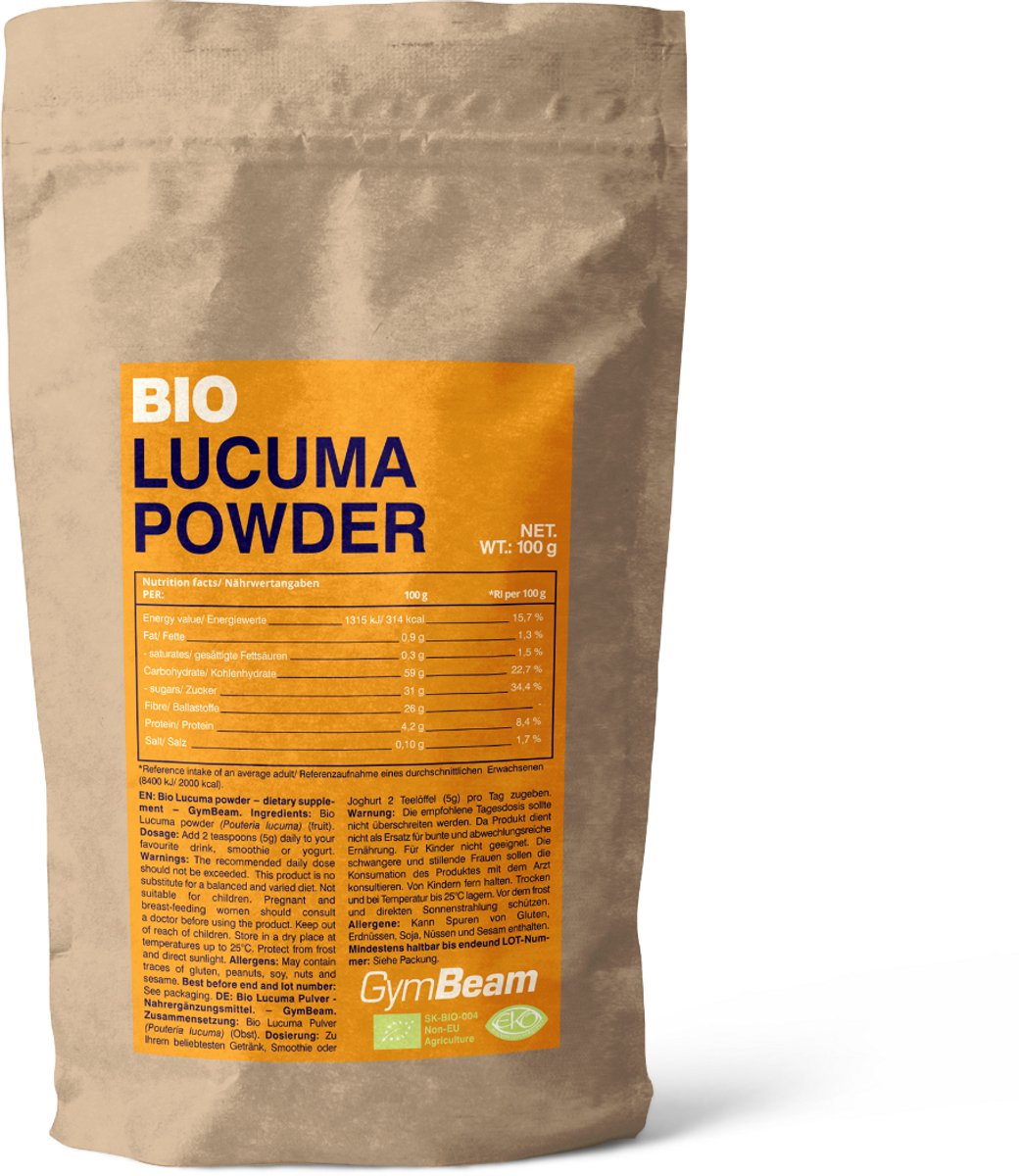 GymBeam BIO Poeder van Lucuma 100 g