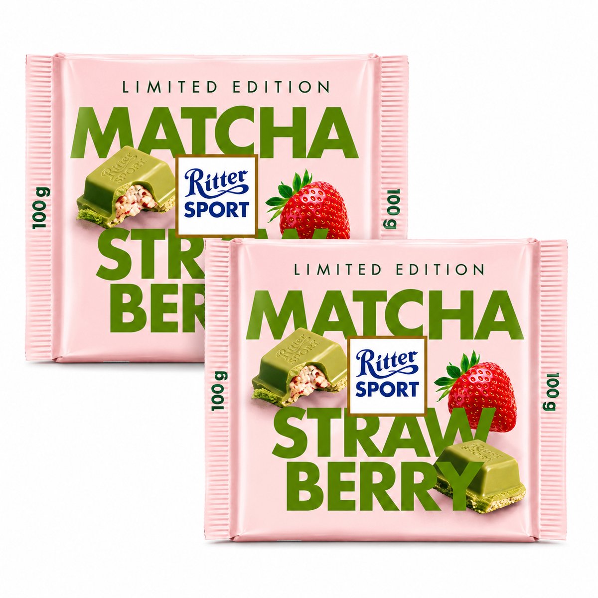 Ritter Sport Matcha Strawberry 2 Stuks