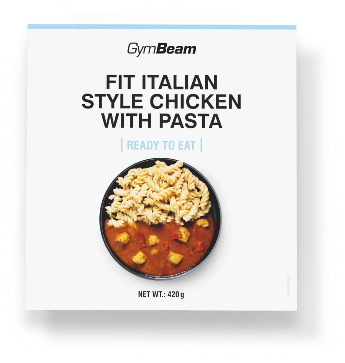 GymBeam FIT kant-en-klare kip in Italiaanse stijl met pasta 420 g