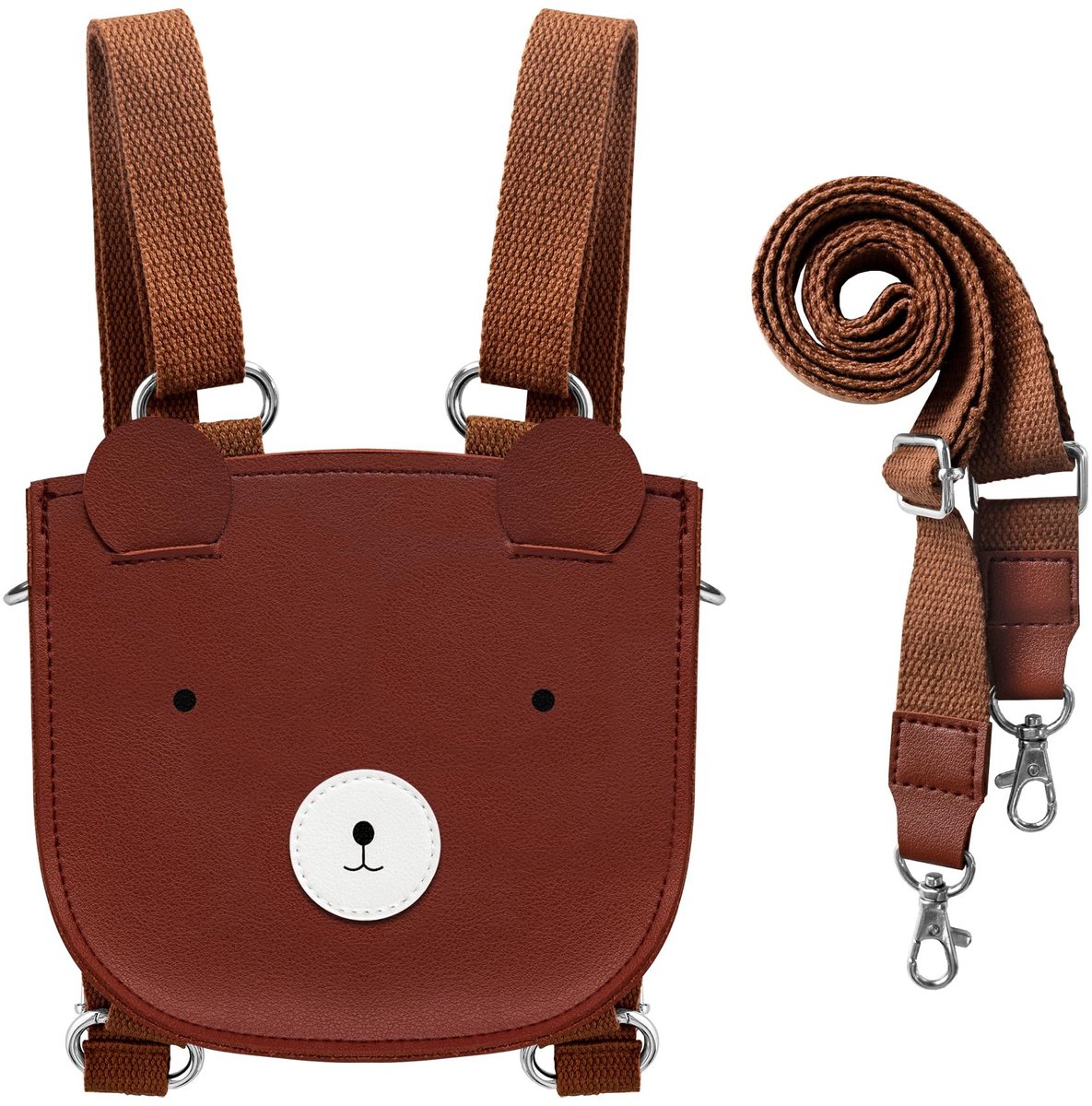 Dailygoods- Rugzak Kind 2-in-1 Stijl - Mini Rugzak - Schoudertas - Dieren Ontwerp - Geschikt voor 3-8 Jaar - Klein Formaat - Kindertasje