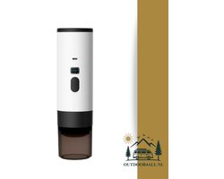 Draagbare Koffiemachine /Coffee maker voor camping, op reis of onderweg - Oplaadbaar - Wit