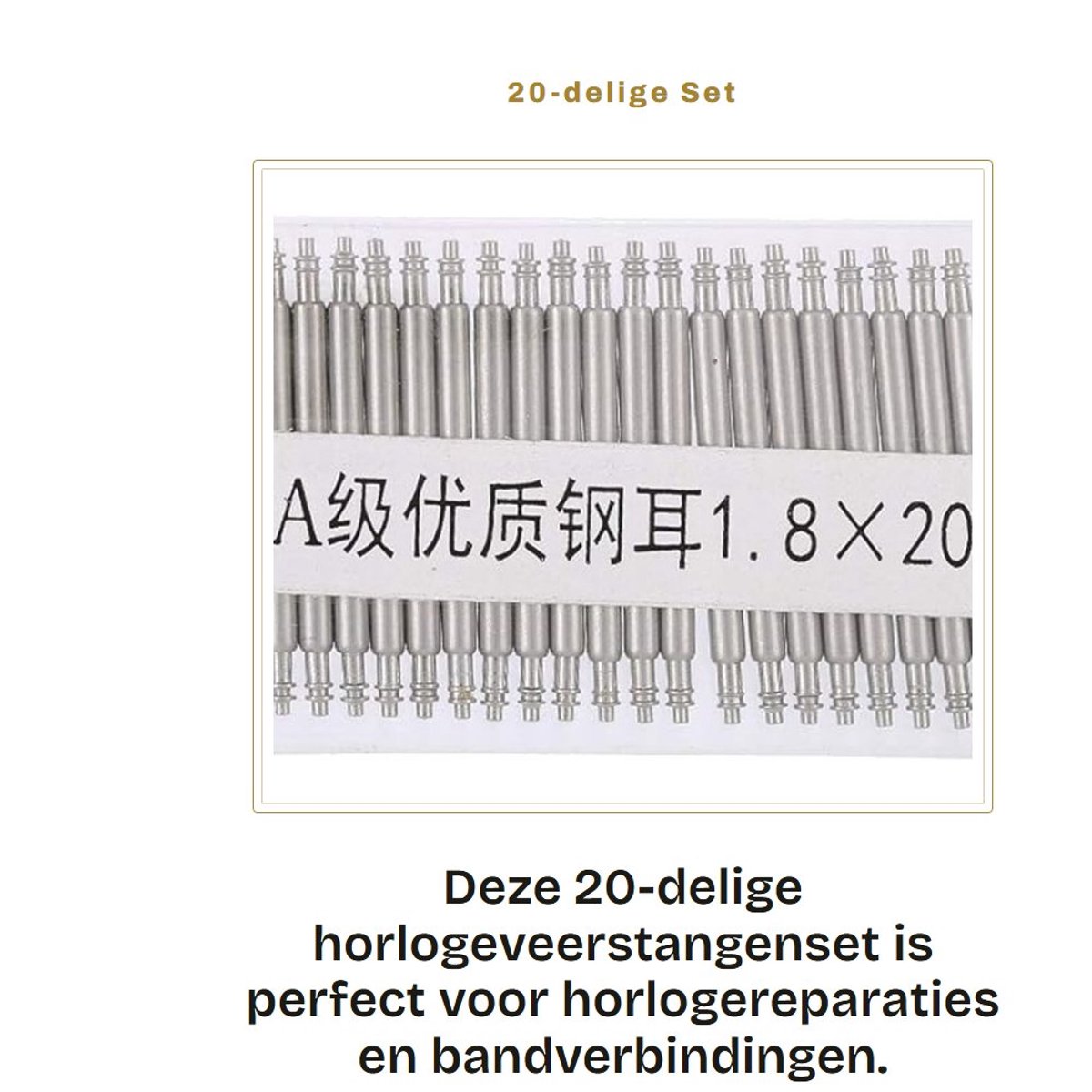 Dailygoods - 20-delige Set Horlogeveerstangen voor Reparatie