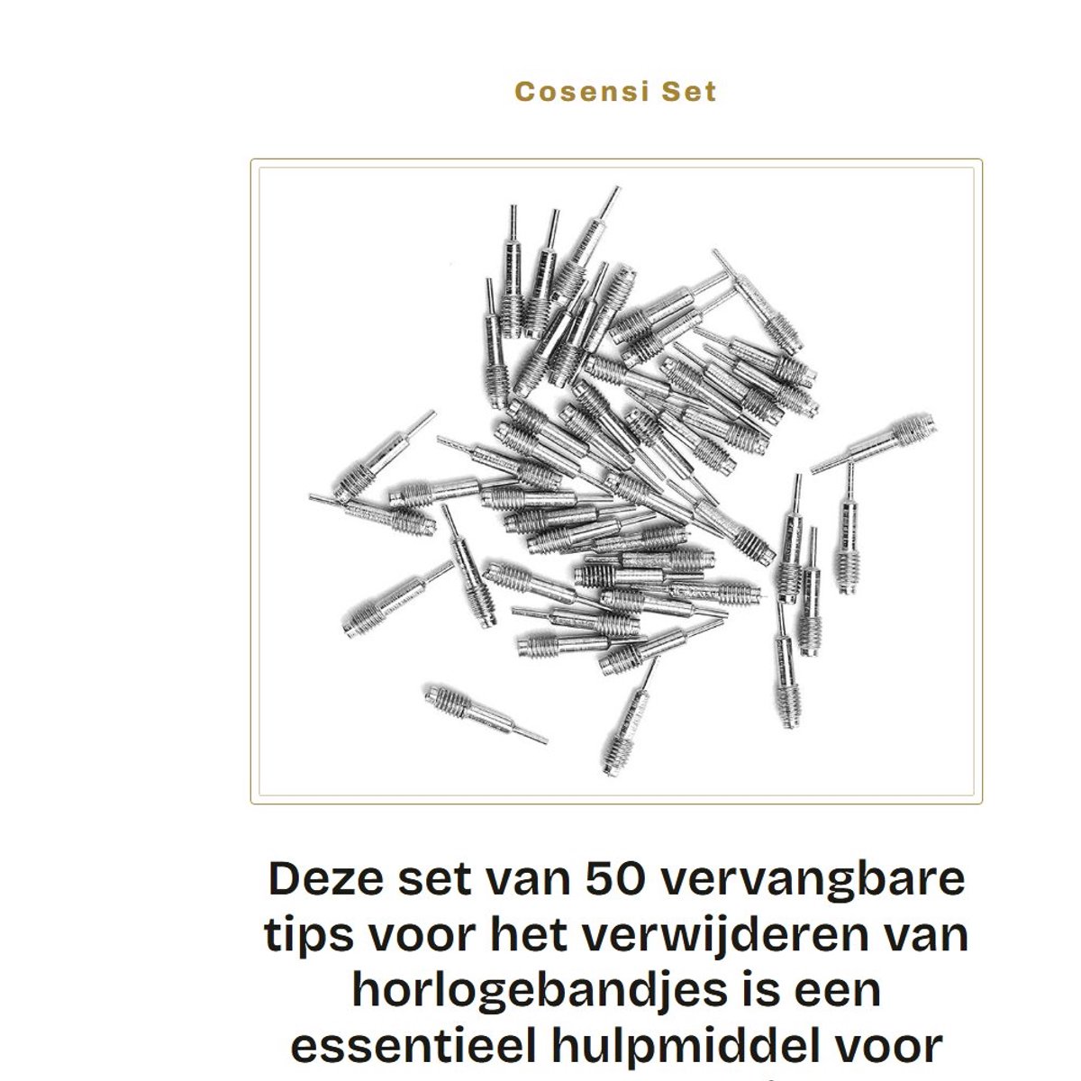 Dailygoods- Horlogeband Verwijderaar Professioneel - Horlogeband Link Remover - 50 Stuks Vervangtips - Legering - Gemakkelijk te Gebruiken - Horloge Reparatietool