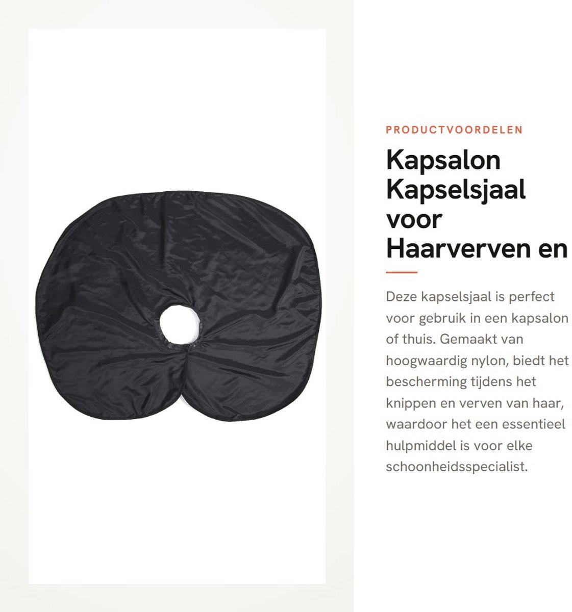 Dailygoods- Kapsel Sjaal - Professioneel Gebruik - Kapsalon/Haarsalon - Waterdicht/Nylon - Antistatisch - Zacht/Fijn Materialen - Kapperssjaal
