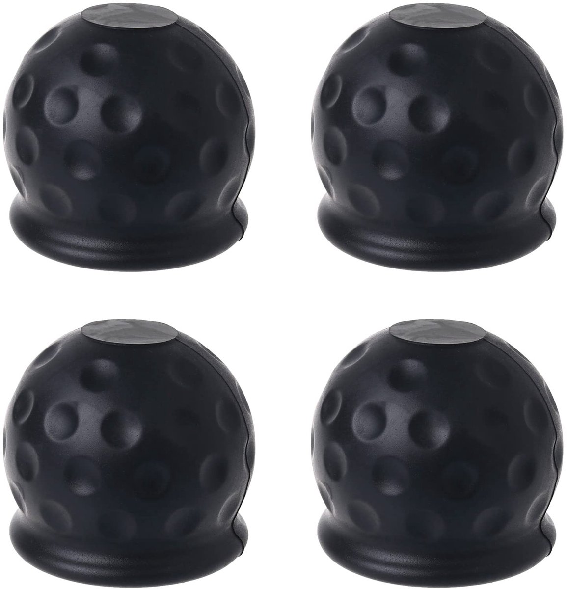 Dailygoods- Trailer Koppeling Kap - 4 Stuks - Rubber - Trekhaak Bescherming - Corrosiebestendig - Geschikt voor Haken tot 50 mm - Trekhaakafdekking