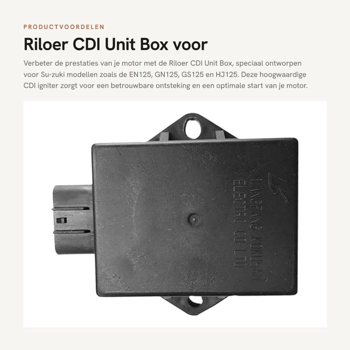 Dailygoods- Ontstekingsunit Zwart - CDI Box - 8 Pins - Geschikt voor Su-zuki EN125/GN125/GS125/HJ125 - Duurzaam - Hoge kwaliteit