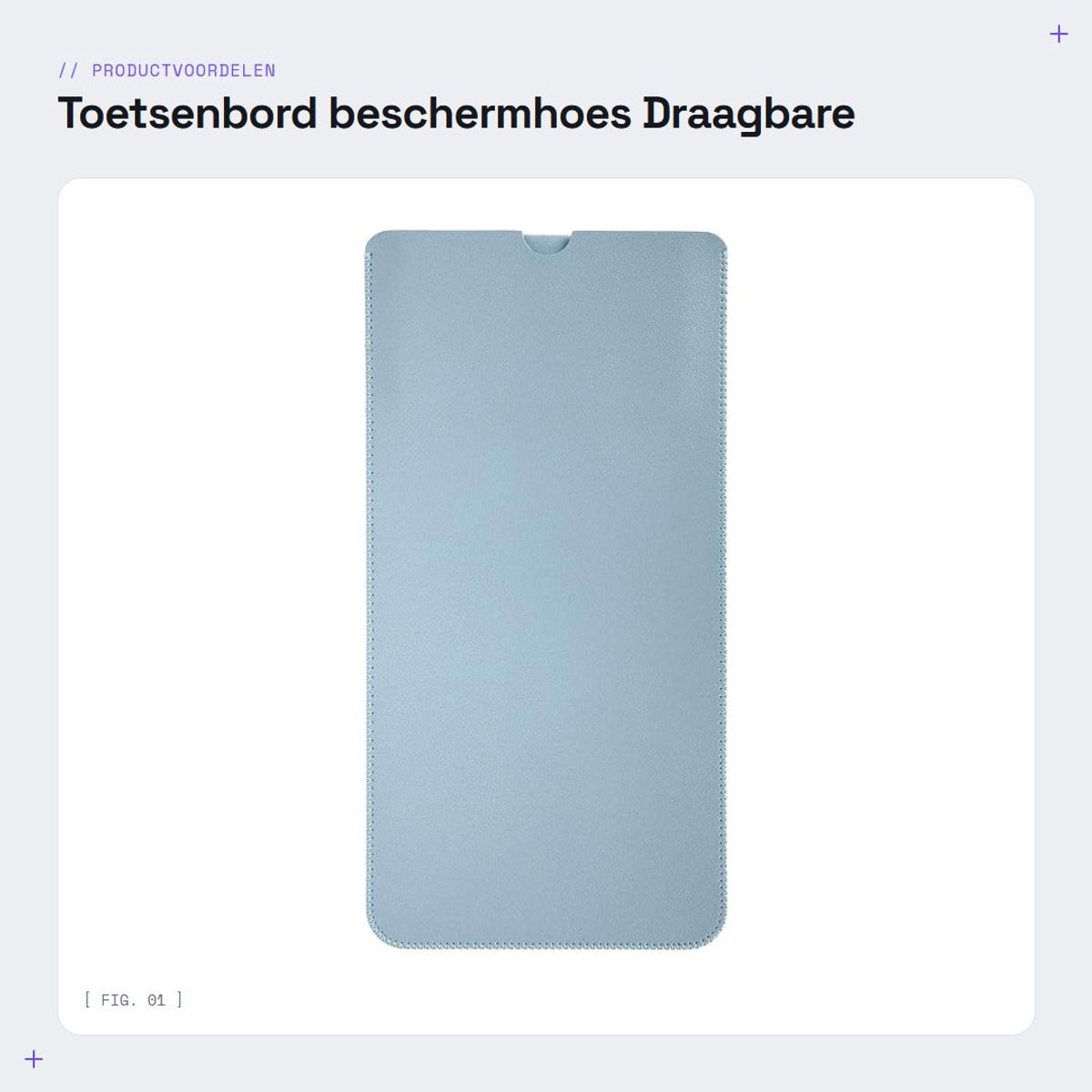 Dailygoods - Toetsenbord beschermhoes - Draagbare toetsenbordhoes - Slank PU-lederen tas - Lichtblauw - Schokbestendig - Geschikt voor K380 - Reisacce...
