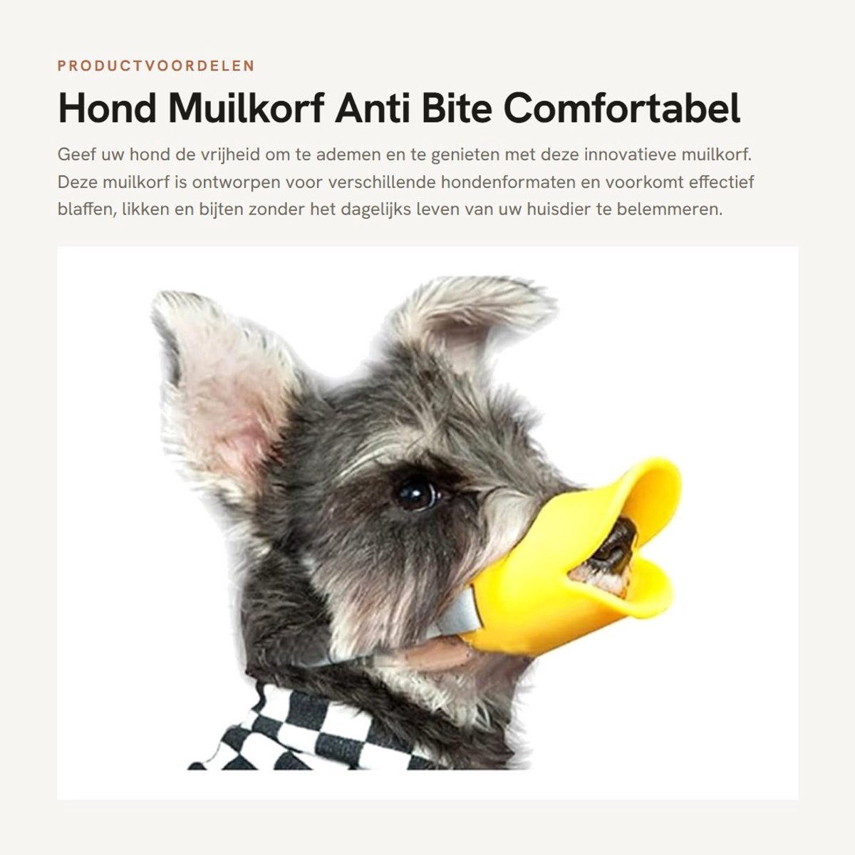 Dailygoods- Muilkorf Anti-Bijt - Muilkorf Grote Hond - Muilkorf Middelgrote Hond - Muilkorf Kleine Hond - Siliconen/Ademend - Verstelbare Riem - Hondenmondkap