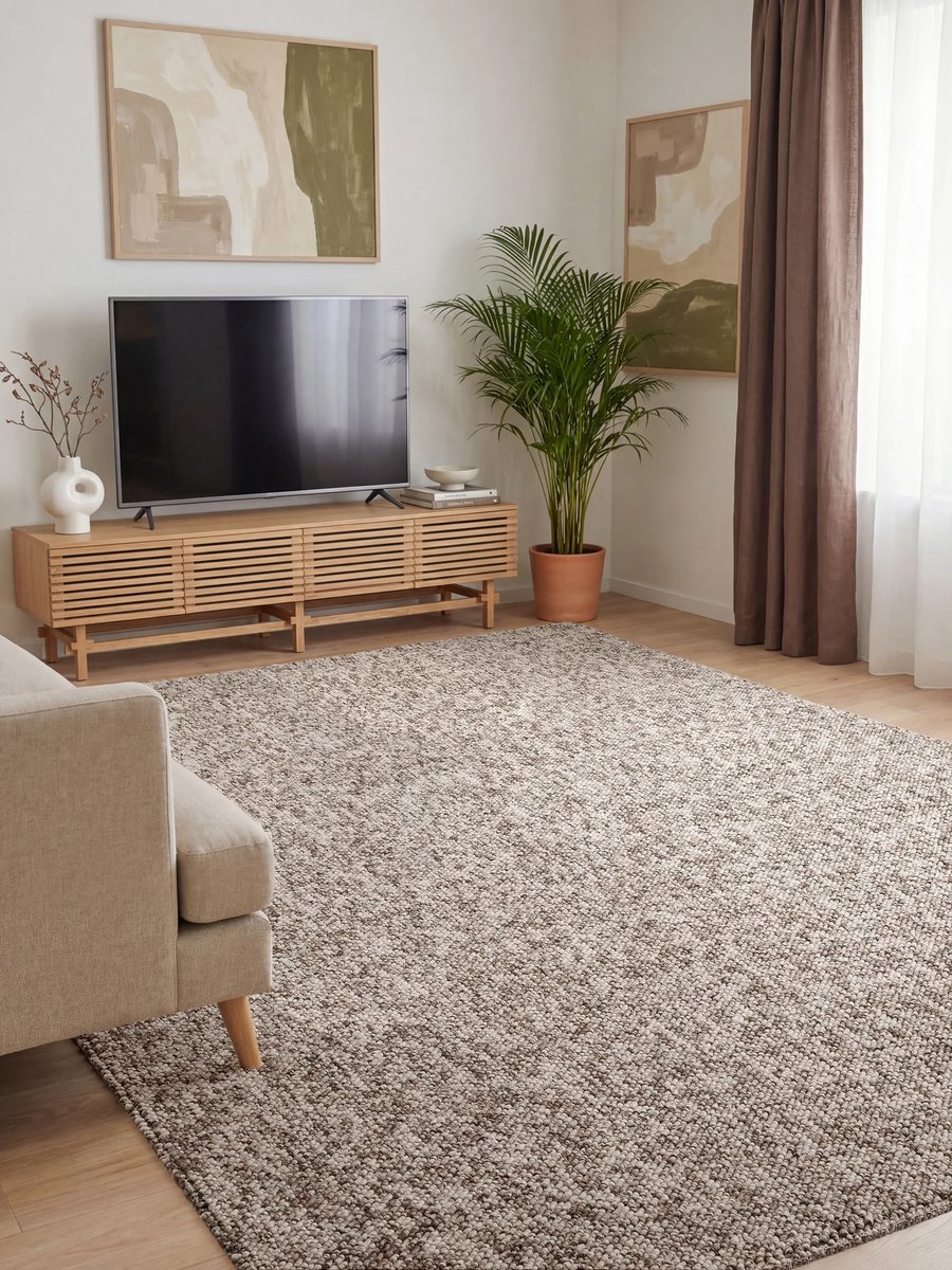 Elle Decoration - Rocco Wol look Vloerkleed - Multi 80x240 cm