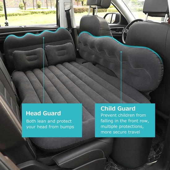 Woongenotonline - Auto Opblaasbaar Reizen Bed Matras - Auto Opblaasbaar Reisbed - Thuis Outdoor Camping Mat Achter - Massaal Plus Luchtbed voor SUV van Woongenotonline — afbeelding 3