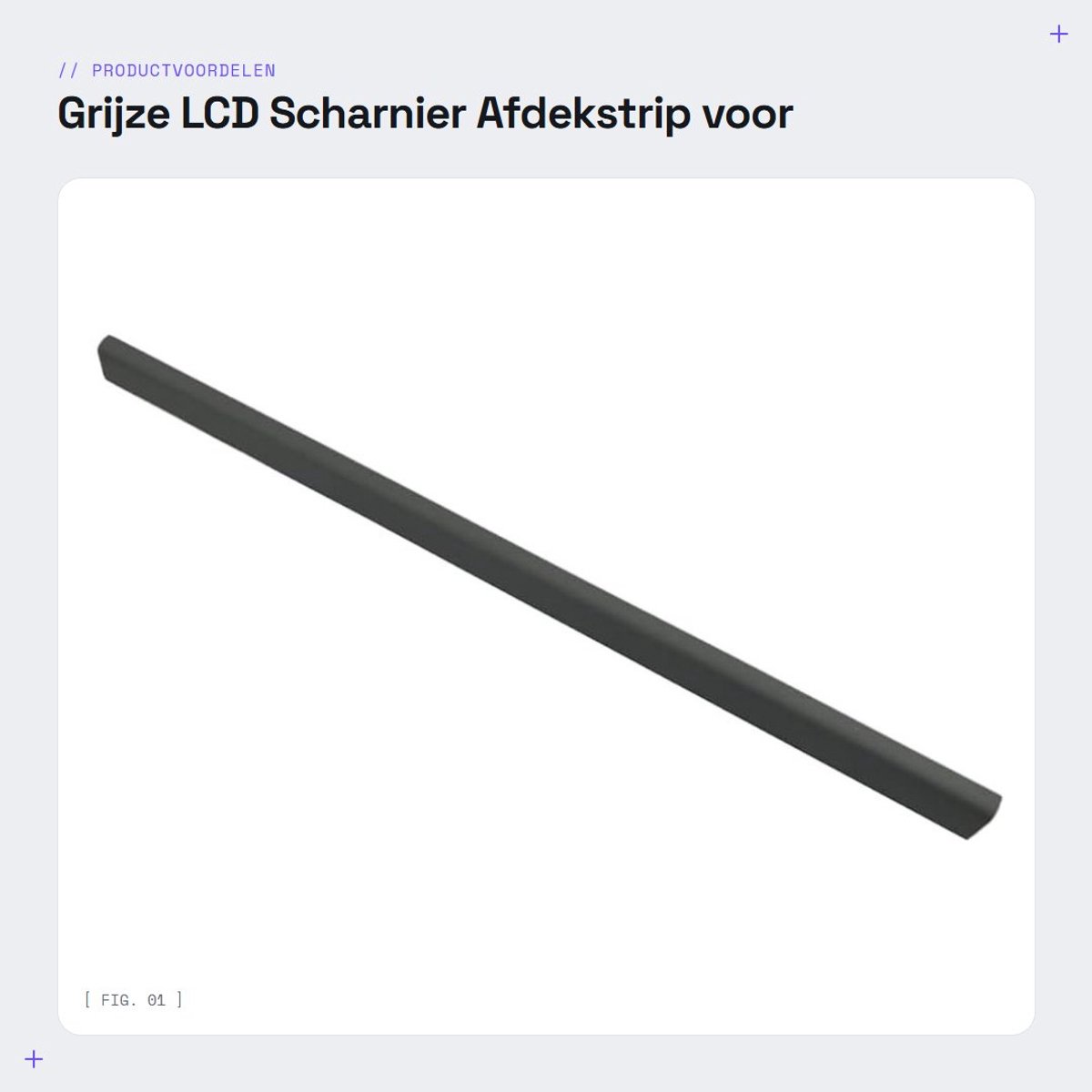 Dailygoods - Grijze LCD Scharnier Afdekstrip voor Lenovo IdeaPad