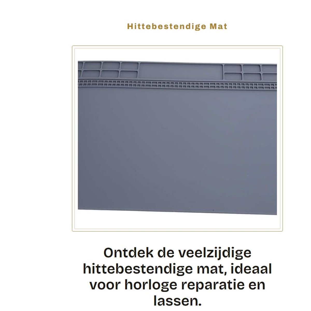 Dailygoods- Reparatiemat Hittebestendig - Antistatische Siliconen Mat - Antislip Rubber Mat - Gereedschap Mat - Horloge Reparatie Tafel - Gemakkelijk te Reinigen - Horloge Reparatie Pad