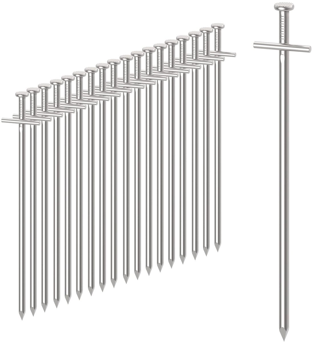 Dailygoods- Tentharingen 23 cm - Stalen Tentharingen - Robuust voor Outdoor - Ideaal voor Harde Ondergrond - 50 Stuks - Sterke Grip - Grondpennen