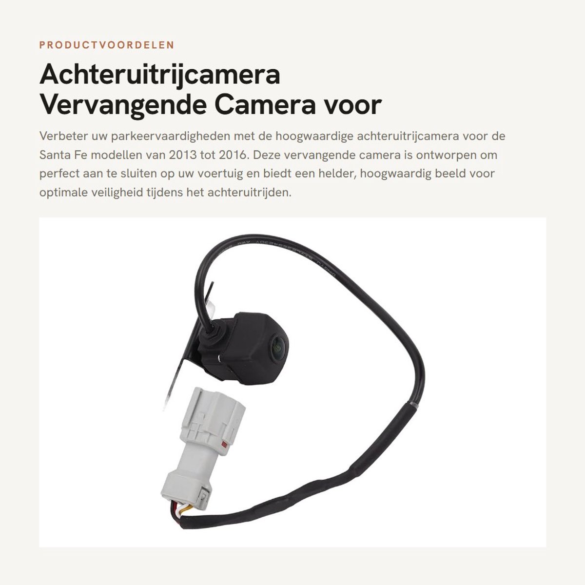 Dailygoods- Achteruitrijcamera Hoogwaardige Kwaliteit - Vervangingscamera - Parkeerassistentie - Waterdicht - Eenvoudige Installatie - Hoge Resolutie - Parkeercamera