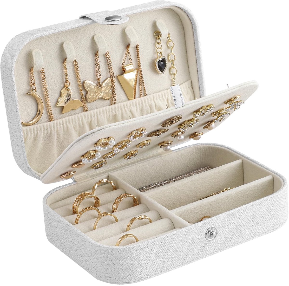Dailygoods- Sieradendoosje Grote Capaciteit - Sieradenorganizer - Opbergkoffer - Waterdicht - Duurzaam - Elegant Ontwerp - Sieradenbox