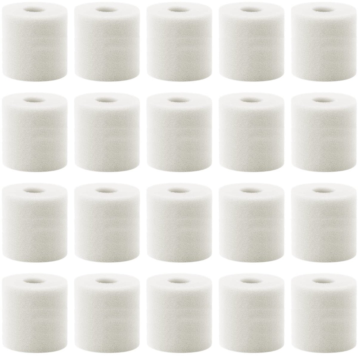 Dailygoods- Filterspons Fijne Filtering - Filterschuim - Filterspons Aquarium - 10/20 Stuks - Geschikt voor Eheim/Biopower - Hoogte 58mm - Filterwatten
