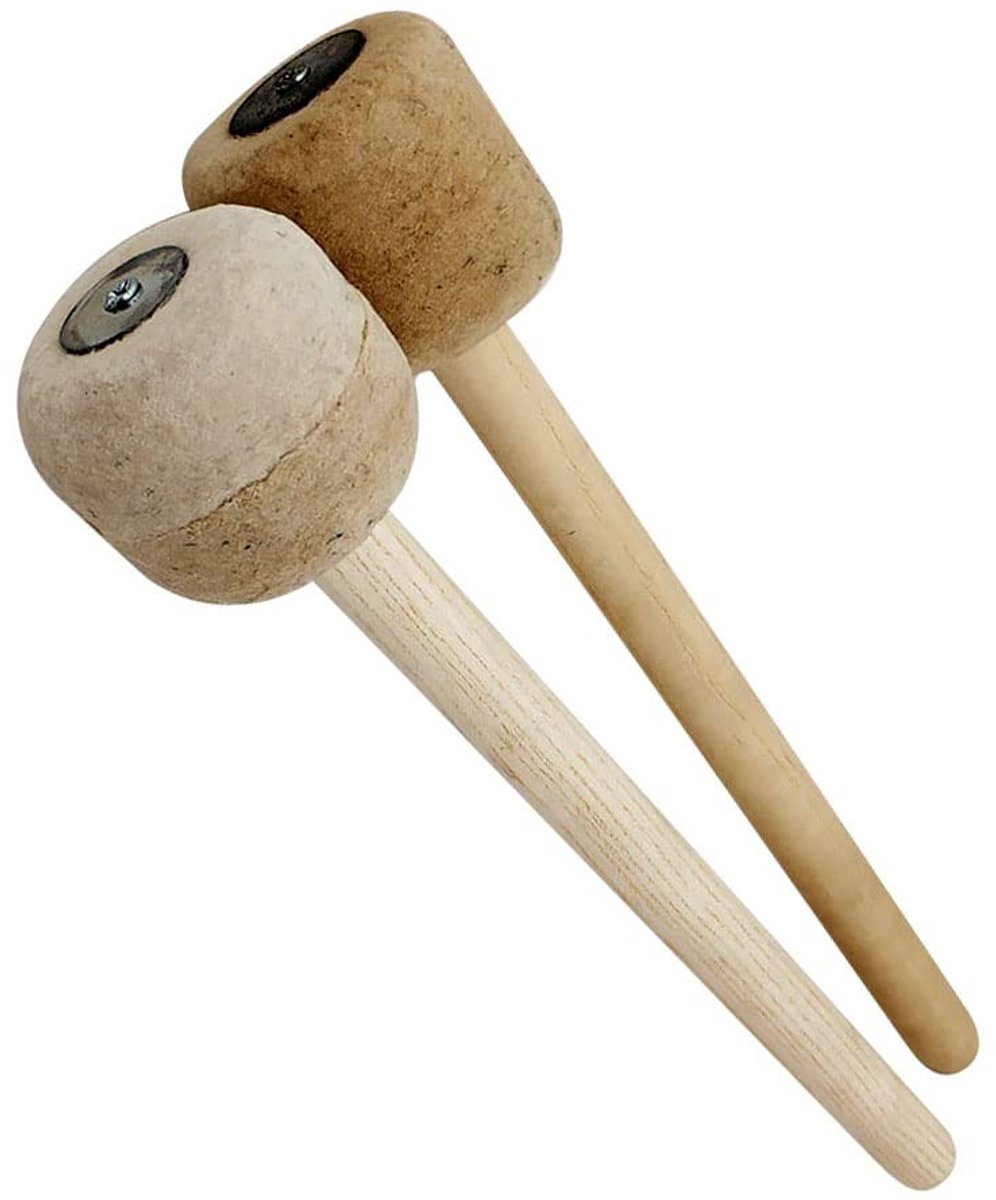 Dailygoods- Drumstok 12,8 Inch - Wolviltkop - Houten Buis - Antislip - Duurzaam - 2 Stuks - Comfortabel Handvat - Percussiestokken