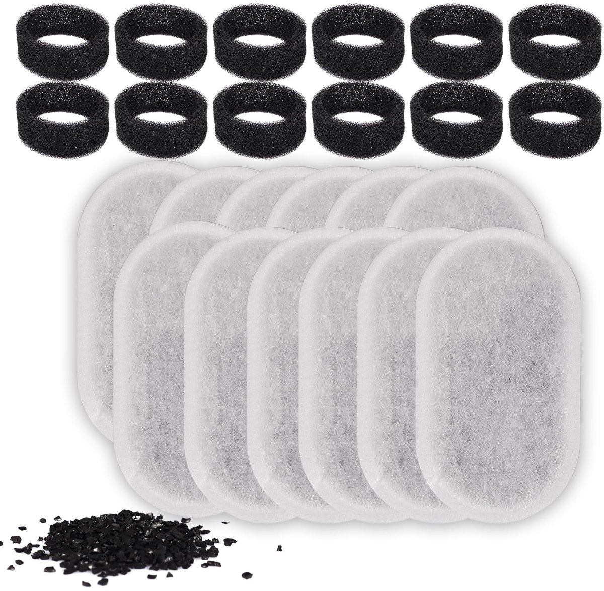 Dailygoods- Kattenfonteinfilter 24st - Vervangende Voorfiltersponzen - Geschikt voor Roestvrijstalen Huisdierfontein - Filtermateriaal - Duurzaam en Efficiënt