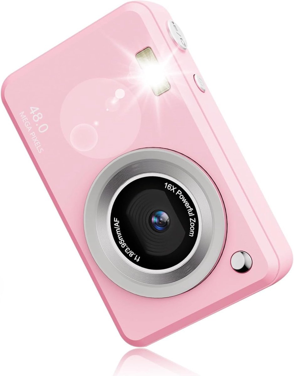 FHD 1080p Digitale Camera – 16x Zoom – Compacte Camera met 1300 mAh Batterij – 2,4-inch Scherm – Kindercamera