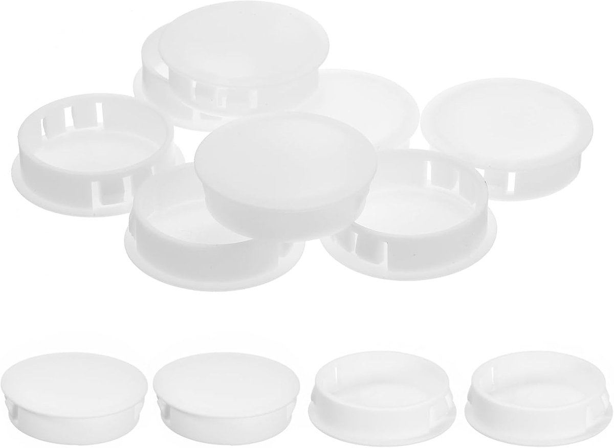 Gatenstoppers Plastic - Blinddoppen Buizen - Meubels Beschermen - Verstevigd Ontwerp - 38mm Diameter - Wit