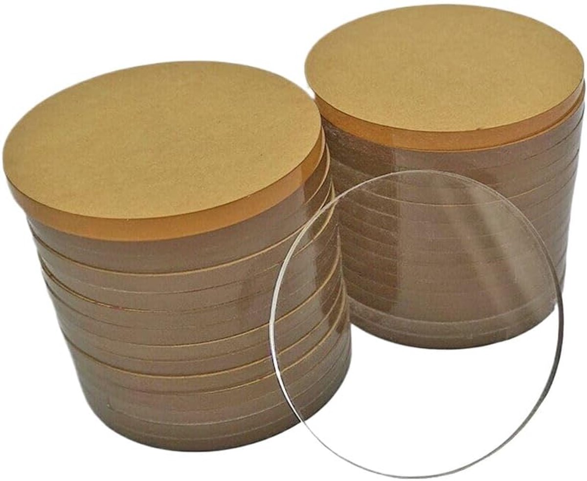 Acrylplaat Rond - Organisch Glas - Knutselen Doe-het-zelf - Flexibele Ronde Schijf - 6 mm x 310 mm - Transparant