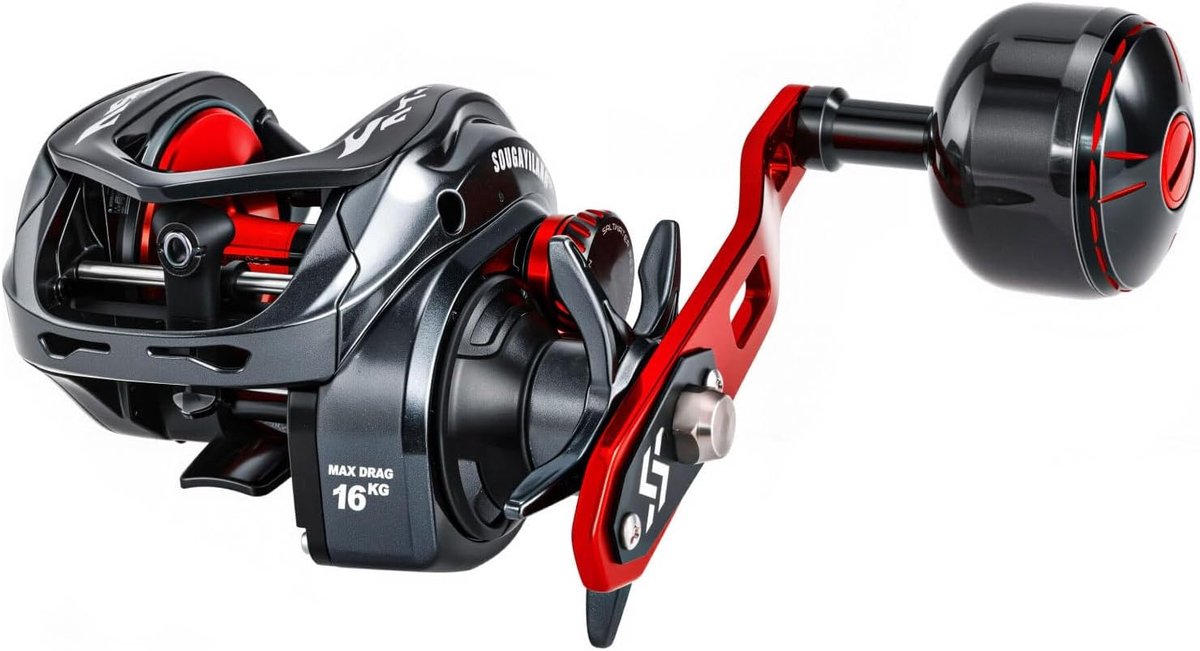 Baitcaster Vis Reel - Baitcasting Reel Visserij - Grote Vissen Vangen - 35 Lbs Max Drag - Maat 400