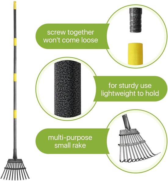 Dailygoods- Tuinhark Heavy Duty - Kleine Hark voor Bladeren van Dailygoods — afbeelding 5